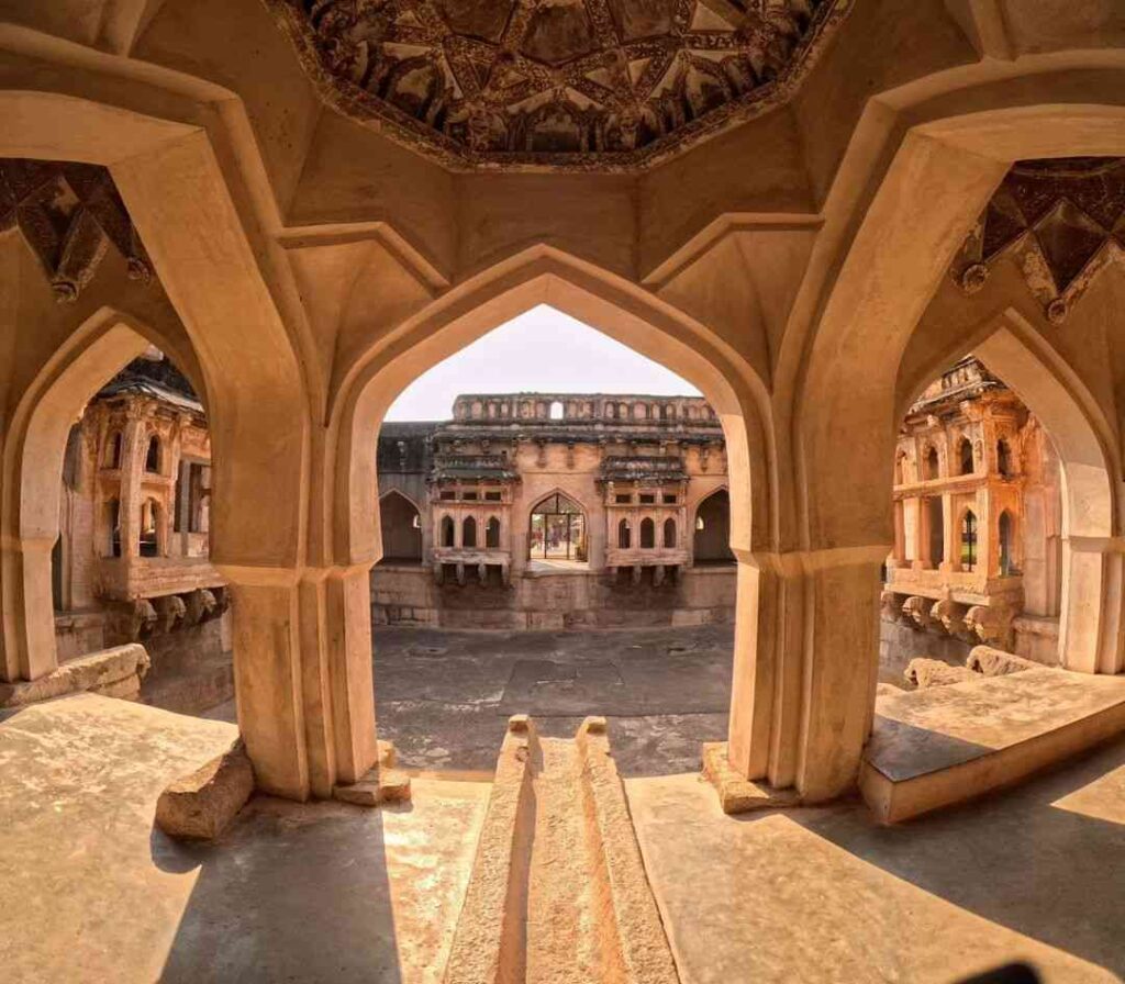 A stone structure supplying water to the Queen's Bath