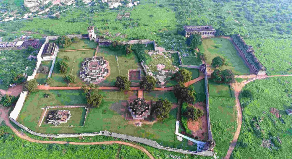 Aerial view of the Zenana Enclosure