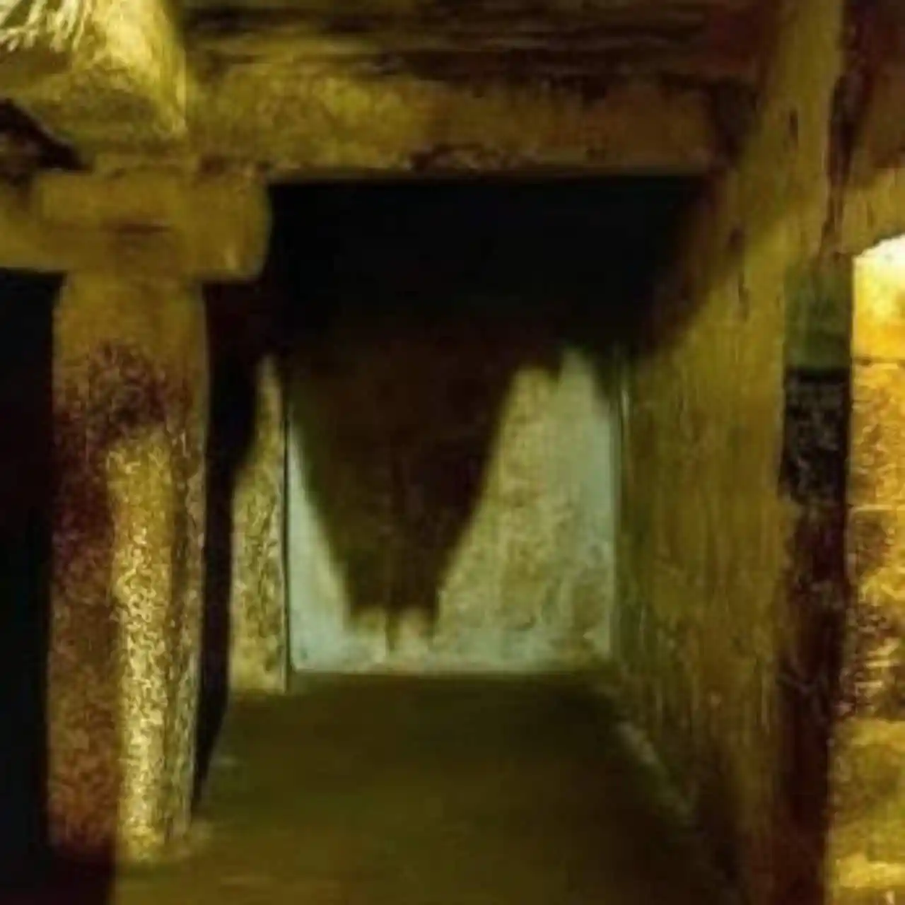 The inverted shadow of the gopuram