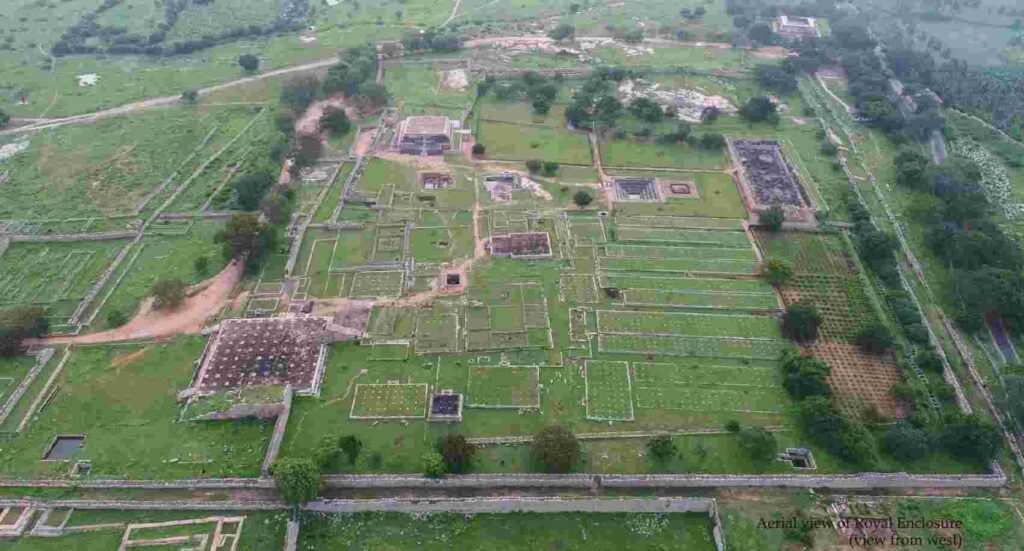 An aerial view of a small portion of the Royal Enclosure