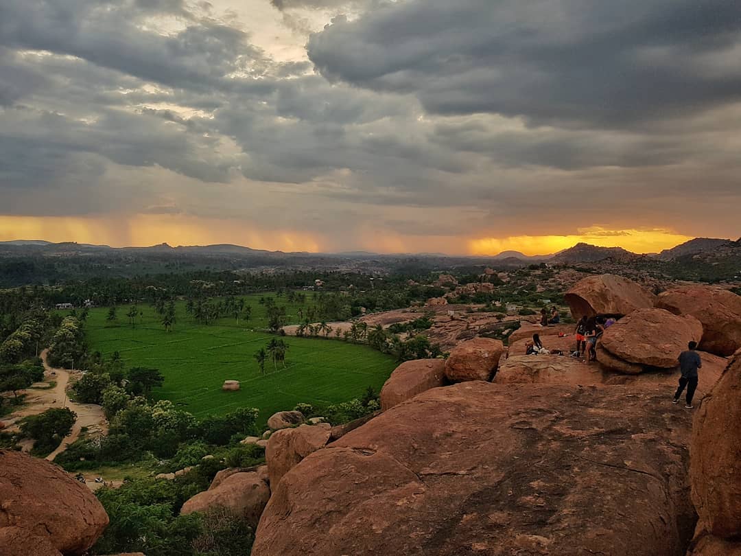 Beautiful sunset and clouds create a stunning scene at Sunset Point, Hippie Island