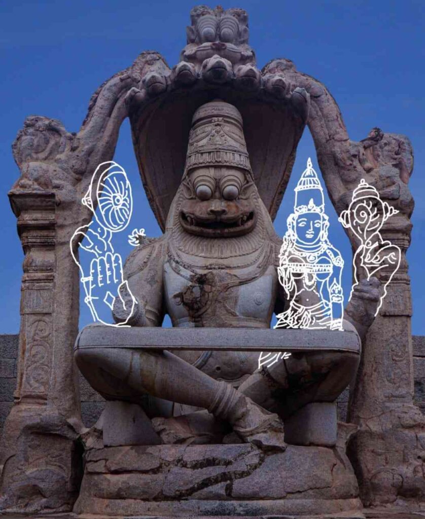 Drawing - Broken Hands and Missing Lakshmi Idol