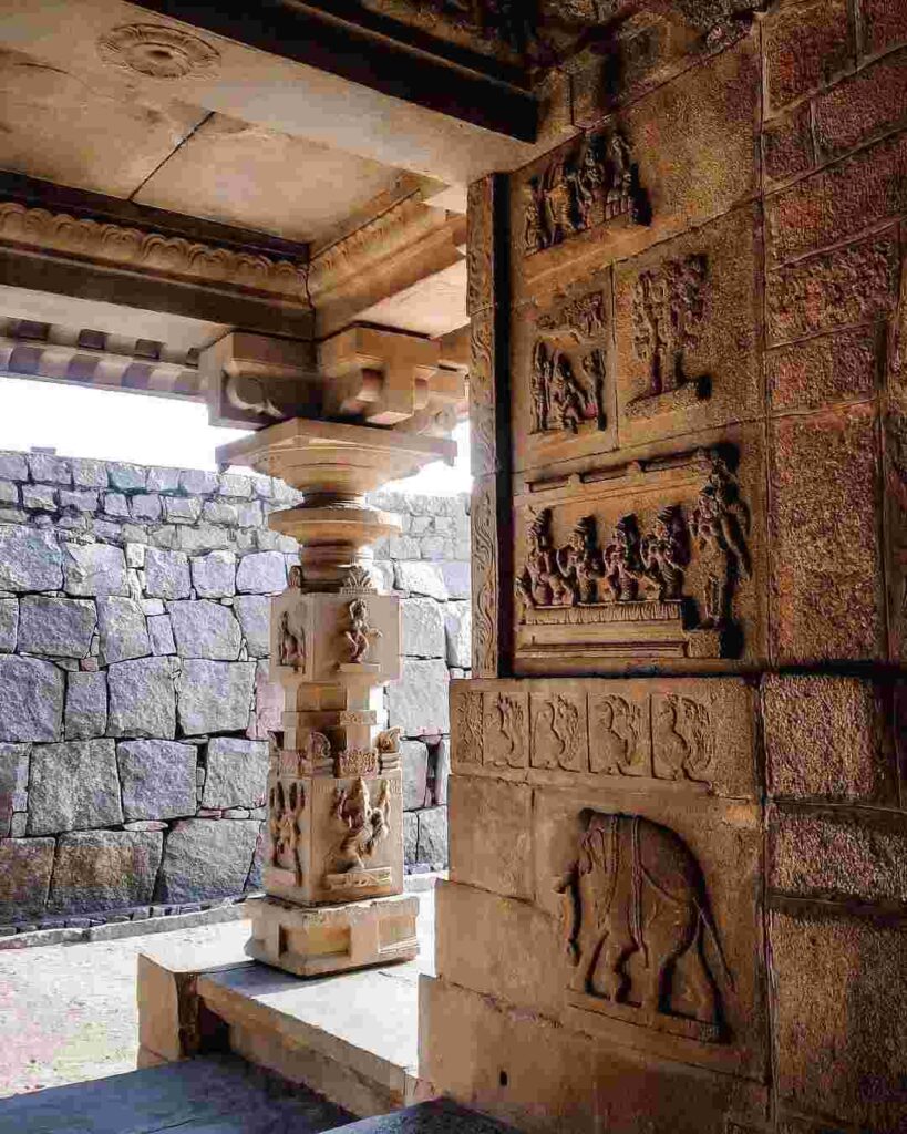 Entrance on the south side of the temple