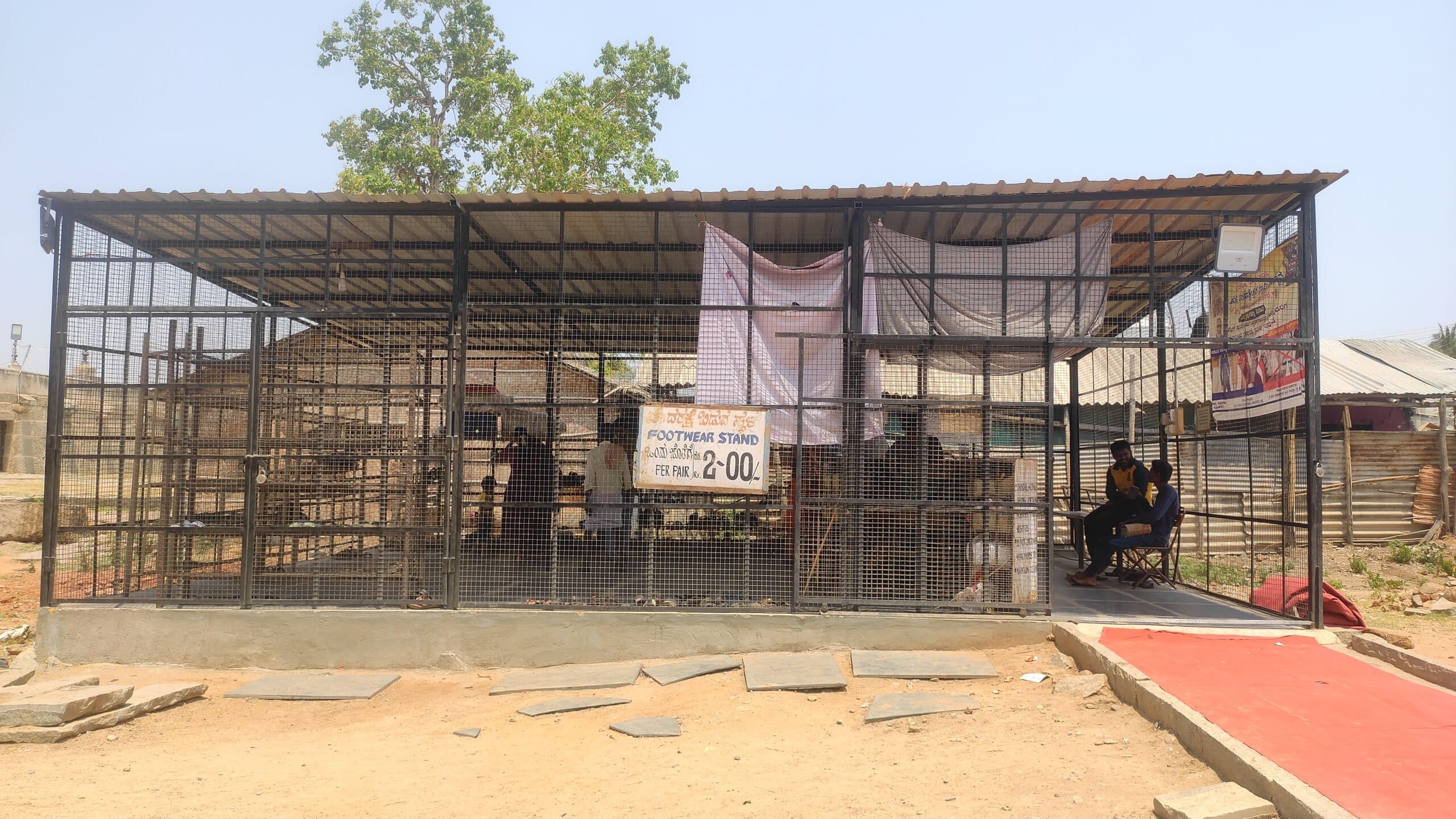 Footwear Stand at Virupaksha Temple