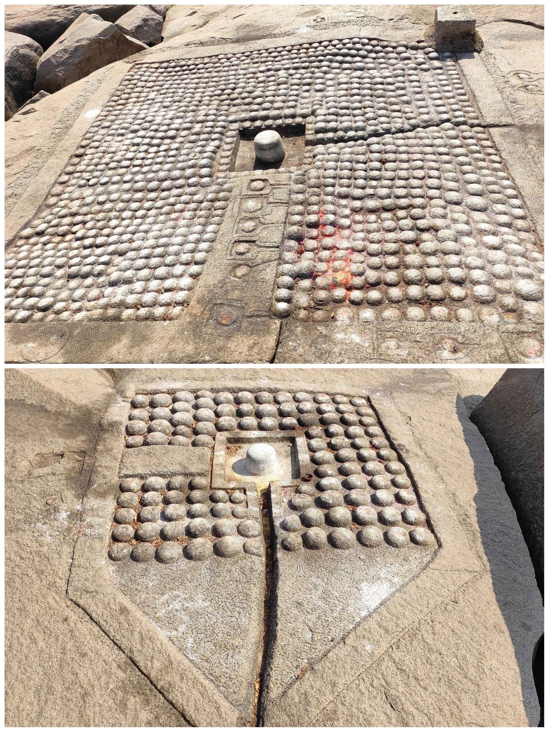 Koti Linga on the banks of the Tungabhadra River, Hampi