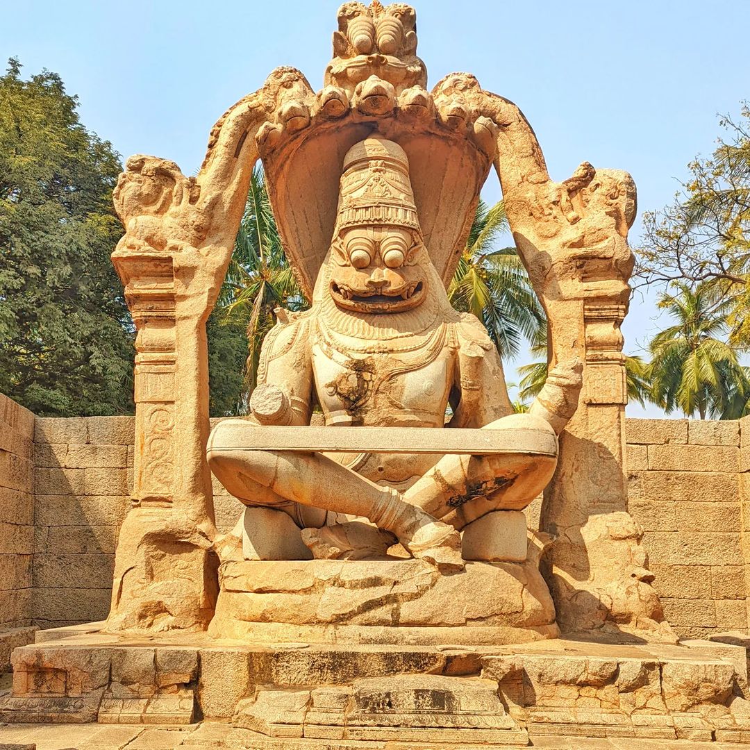 Large Monolithic Statue of Lashmi Narasimha