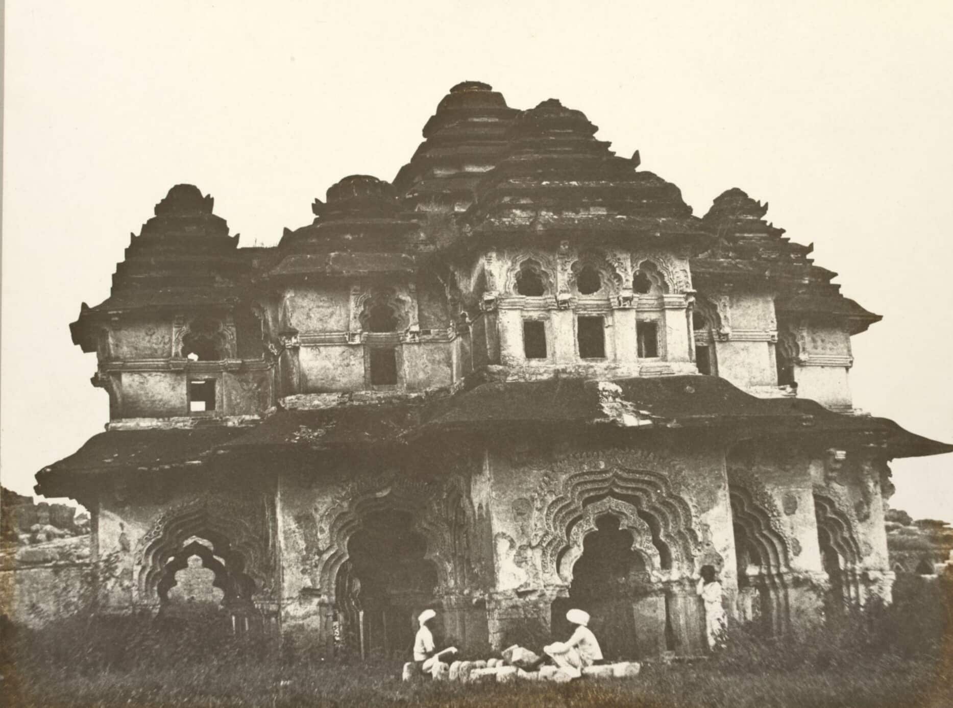 Lotus Mahal photographed by Alexander Greenlaw in 1856