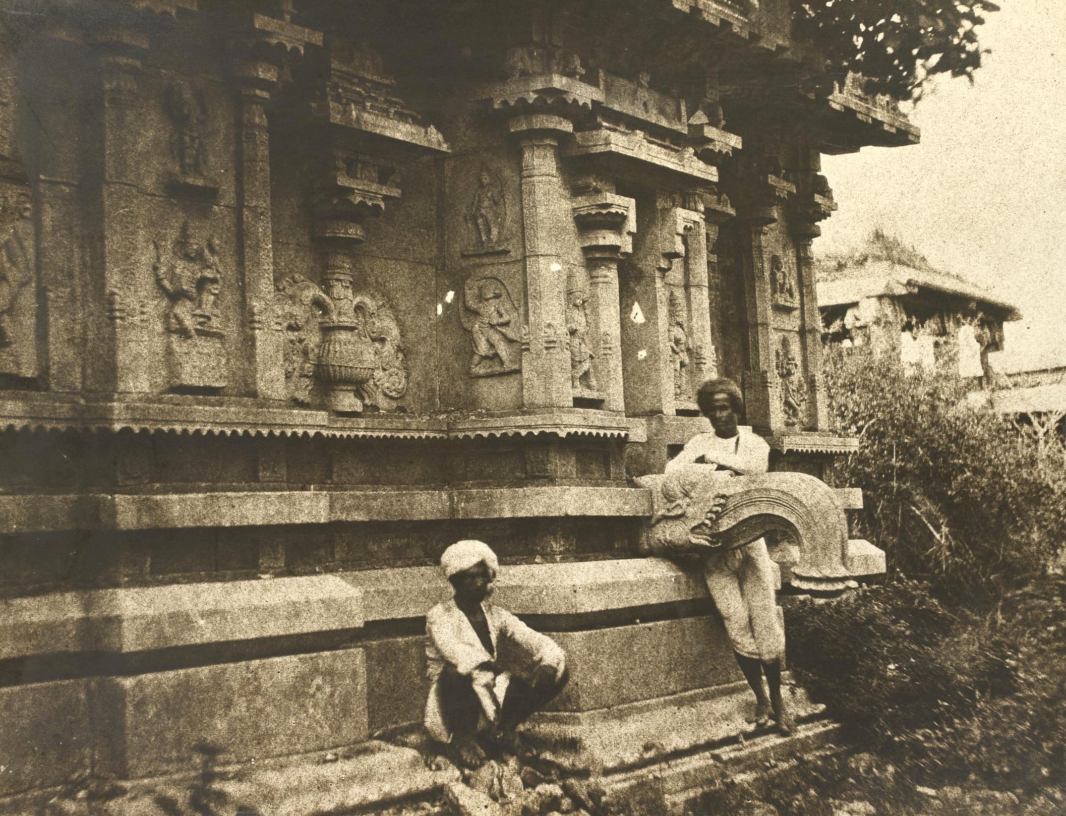 The north side of the Hazara Rama temple photographed by Alexander Greenlaw in 1856