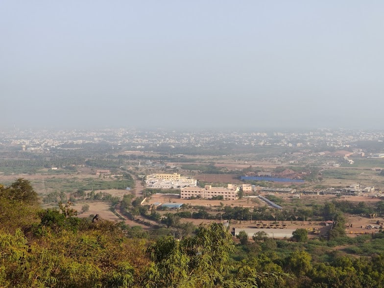 Stunning View of Hospet Town from the Temple Hilltop