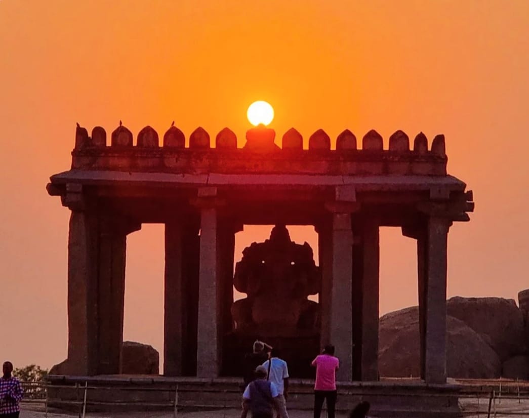 Sunset View from Sasivekalu Ganesha Temple