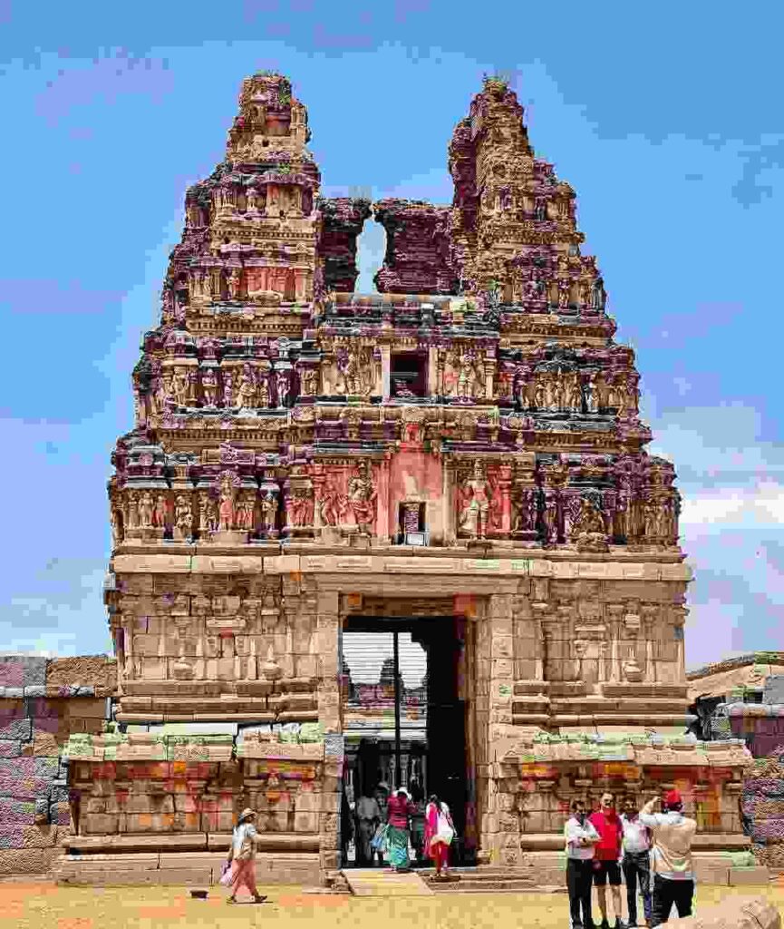 The east-facing entrance tower of the Vittala Temple