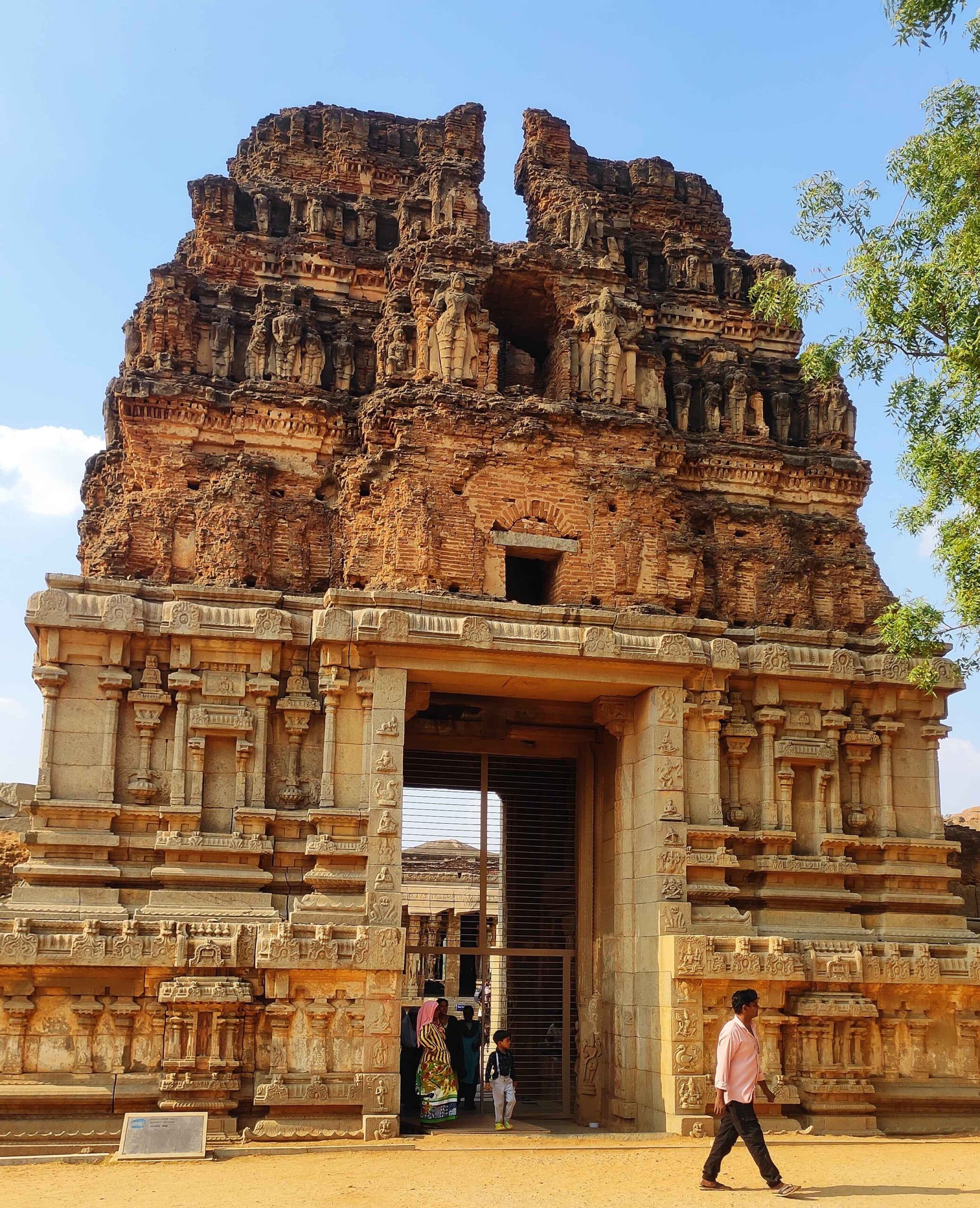 The south-facing entrance tower of the Vittala Temple