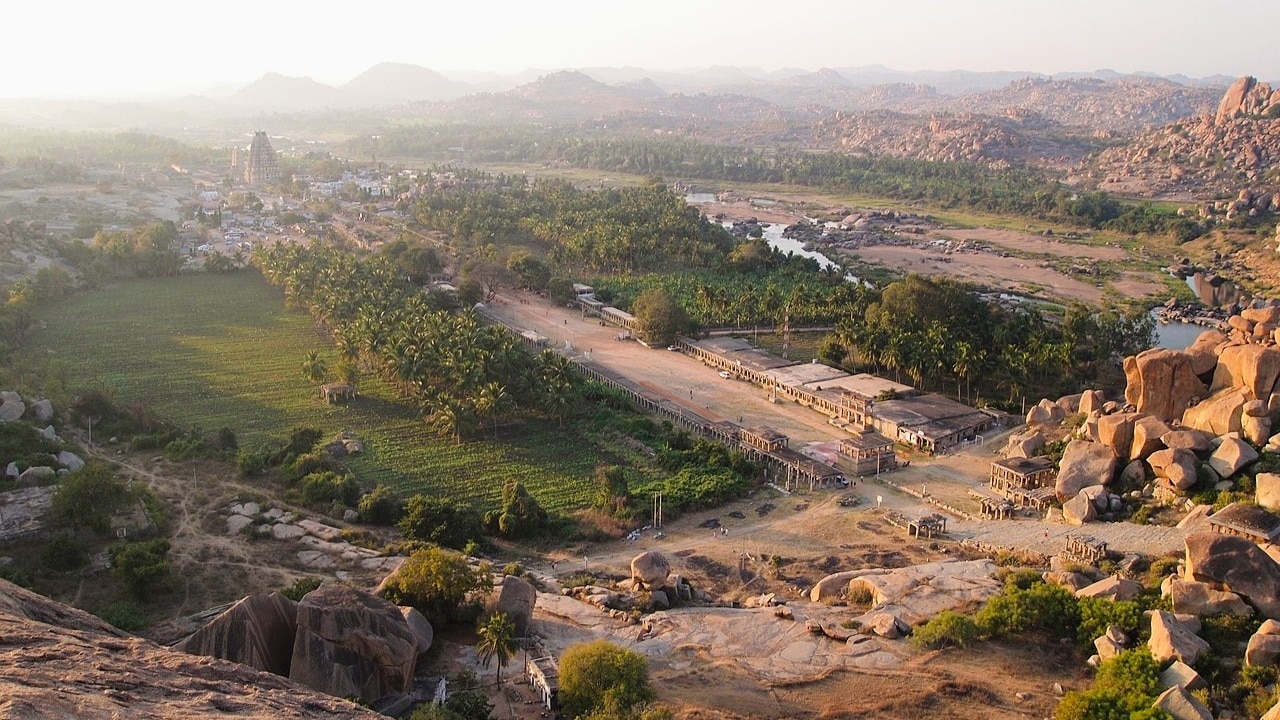 View of Hampi Bazaar from Matanga Hill