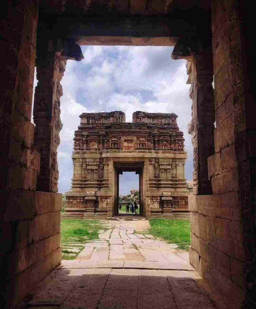 View of the first entrance tower from the second entrance tower