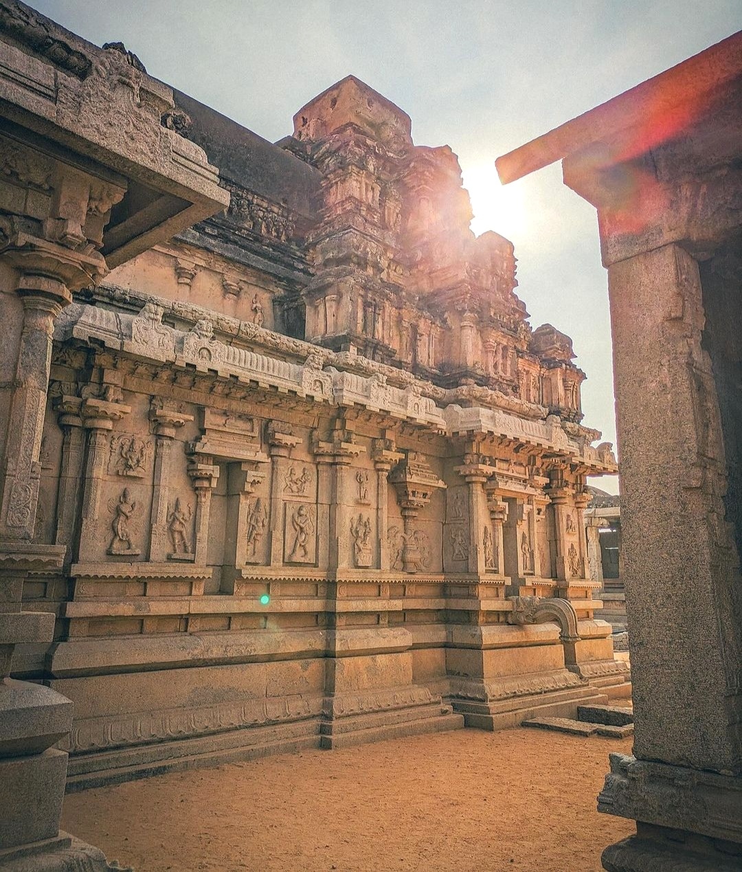 View of the temple from the north