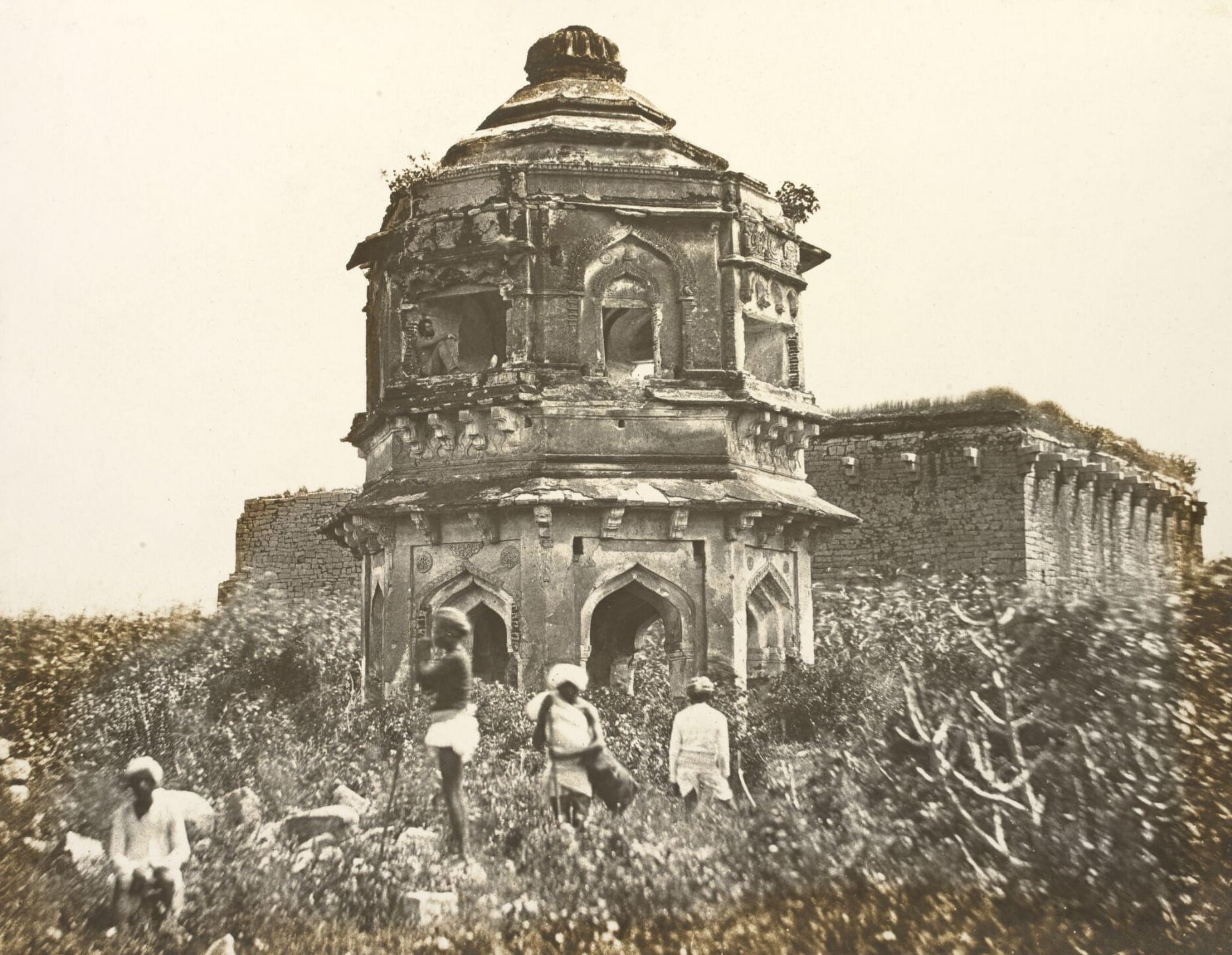 Decorated Watchtower photographed by Alexander Greenlaw in 1856