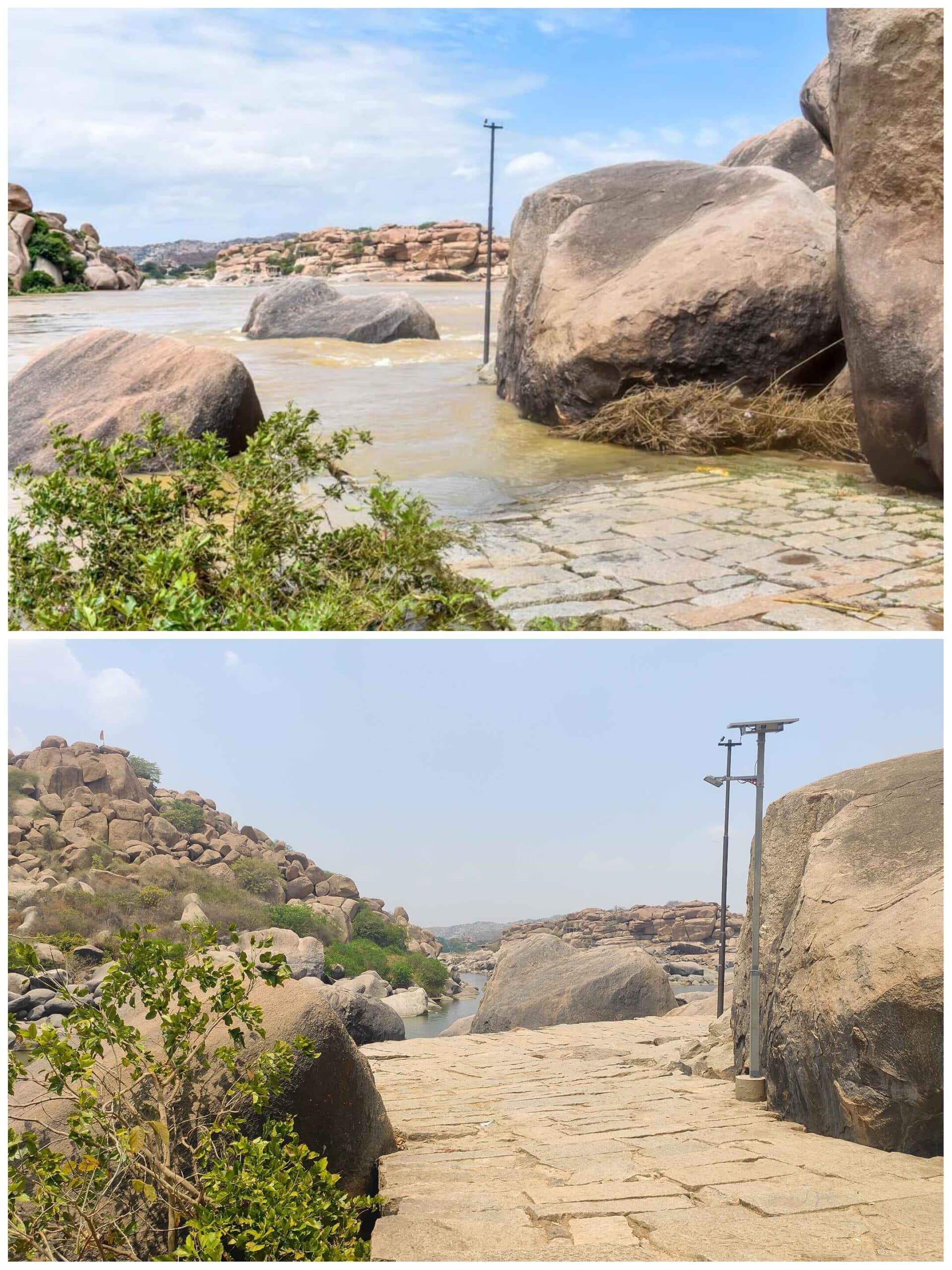 When the river water rises, Kampabhupa Pathway becomes completely submerged